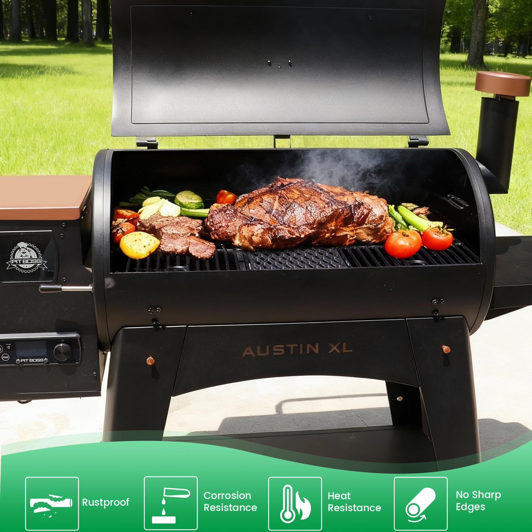 Amazon.com : Unidanho Cast Iron Cooking Grates for Pit Boss 1000